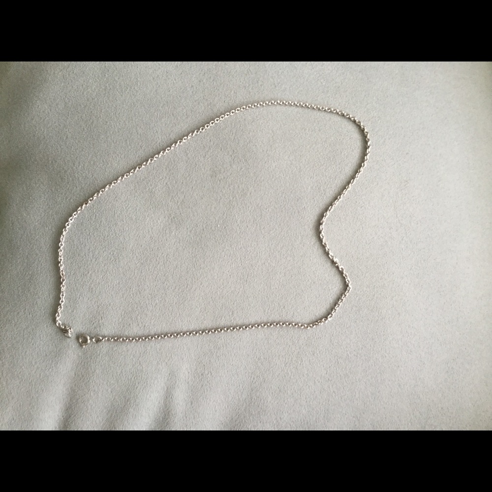 Silver tone men’s chain necklace - Picture 2 of 3